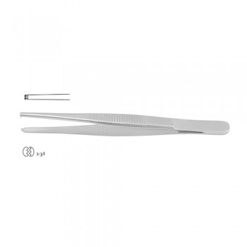 Dissecting Forceps 2 x 3 Teeth Stainless Steel, 15.5 cm - 6"